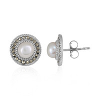 Boucles d'oreilles en argent et Perle de culture d'eau douce