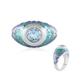 Bague en argent et Topaze bleu ciel (Adela Silber)