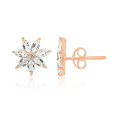 Boucles d'oreilles en argent et Topaze bleu ciel