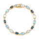 Bracelet en argent et Topaze bleu ciel