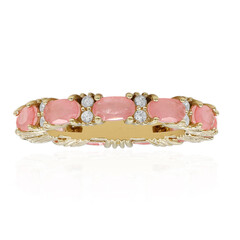 Bague en argent et Quartz rose pastel