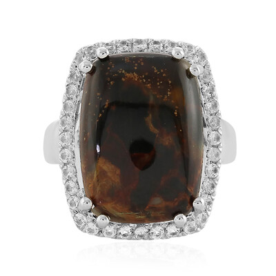 Bague en argent et Pietersite dorée