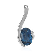 Pendentif en argent et Topaze bleu de Londres