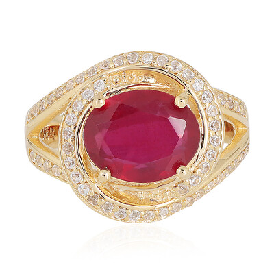 Bague en argent et Rubis de Madagascar