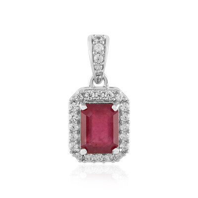 Pendentif en argent et Rubis de Madagascar
