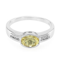 Bague en argent et Béryl jaune
