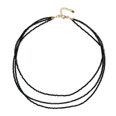 Collier en argent et Spinelle noir