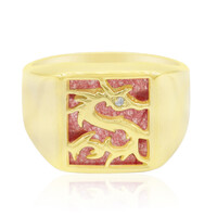 Bague en argent et Jade rouge