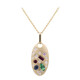 Collier en or et Emeraude de Zambie AAA (Adela Gold)