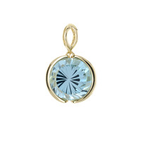 Pendentif en or et Topaze bleu ciel