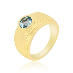 Bague en argent et Topaze bleu Suisse