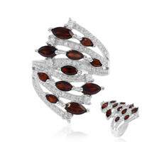 Bague en argent et Grenat