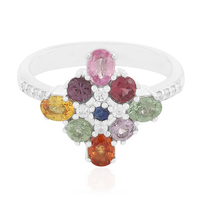 Bague en argent et Saphir