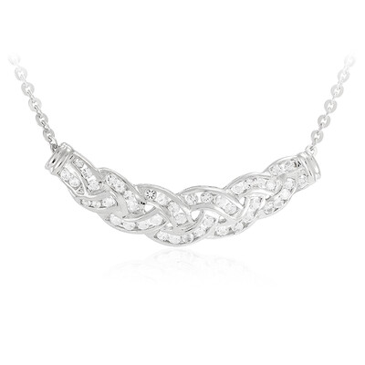 Collier en argent et Topaze blanche