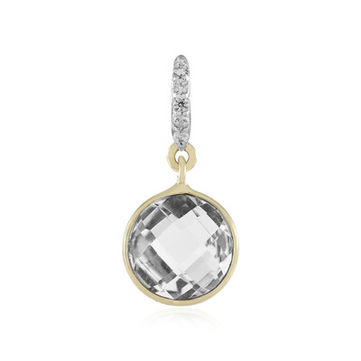 Pendentif en or et Topaze blanche