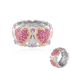 Bague en argent et Saphir parme (Gems en Vogue)