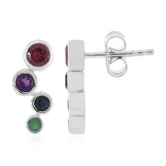 Boucles d'oreilles en argent et Grenat Rhodolite