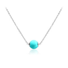 Collier en argent et Turquoise Sleeping Beauty (Anne Bever)
