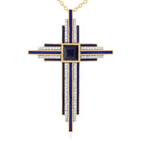 Collier en argent et Saphir bleu