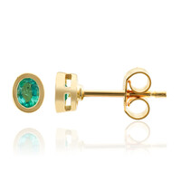Boucles d'oreilles en argent et Emeraude de Zambie