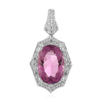 Pendentif en argent et Fluorite rose du Mexique
