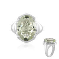 Bague en argent et Améthyste verte