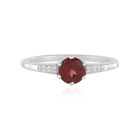 Bague en argent et Grenat du Mozambique