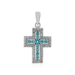 Pendentif en argent et Apatite bleue