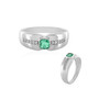 Bague en argent et Emeraude de Colombie