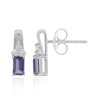 Boucles d'oreilles en argent et Iolite