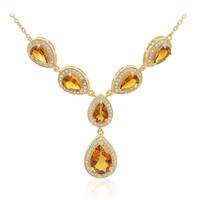 Collier en argent et Citrine Madère