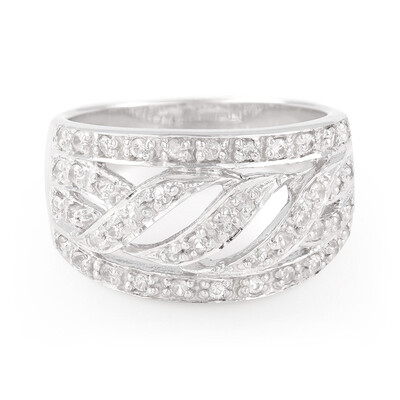 Bague en argent et Saphir blanc