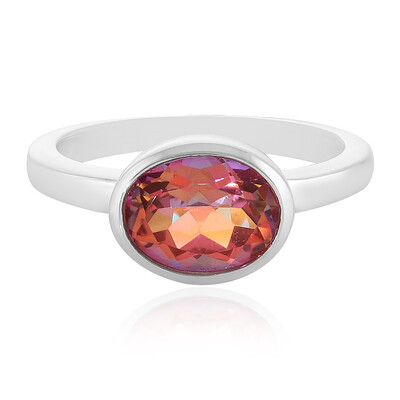 Bague en argent et Topaze fleur de lotus