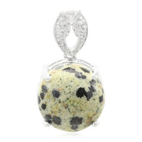 Pendentif en argent et Jaspe Dalmatien
