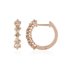 Boucles d'oreilles en or et Diamant chocolat I2