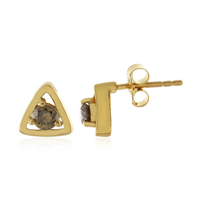 Boucles d'oreilles en argent et Diamant champagne I3