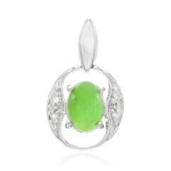 Pendentif en argent et Chrysoprase impériale