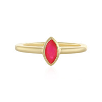 Bague en argent et Opale rose d'Éthiopie