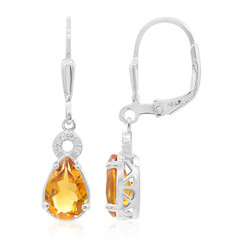 Boucles d'oreilles en argent et Citrine Madère