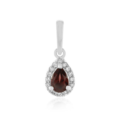Pendentif en argent et Zircon framboise