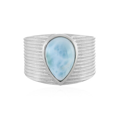 Bague en argent et Larimar (MONOSONO COLLECTION)