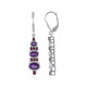 Boucles d'oreilles en argent et Améthyste (KM by Juwelo)