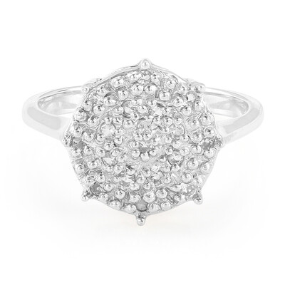 Bague en argent et Topaze blanche