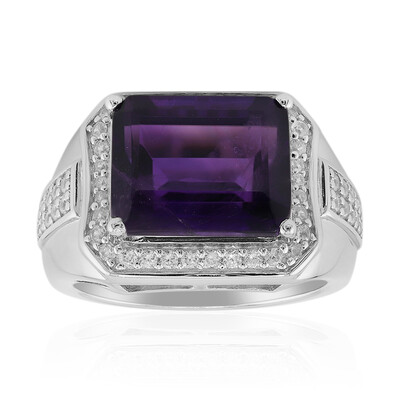 Bague en argent et Améthyste de Zambie