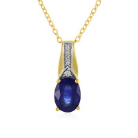 Collier en argent et Saphir bleu de Madagascar