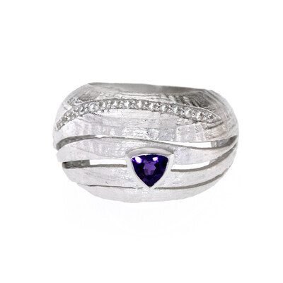 Bague en argent et Améthyste de Zambie
