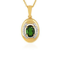 Collier en argent et Diopside de Russie
