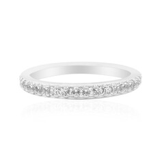 Bague en argent et Topaze blanche