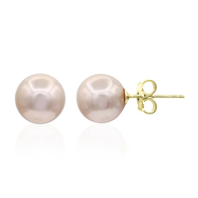 Boucles d'oreilles en argent et Perle Ming rose (TPC)