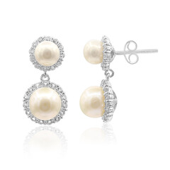 Boucles d'oreilles en argent et Perle de culture d'eau douce